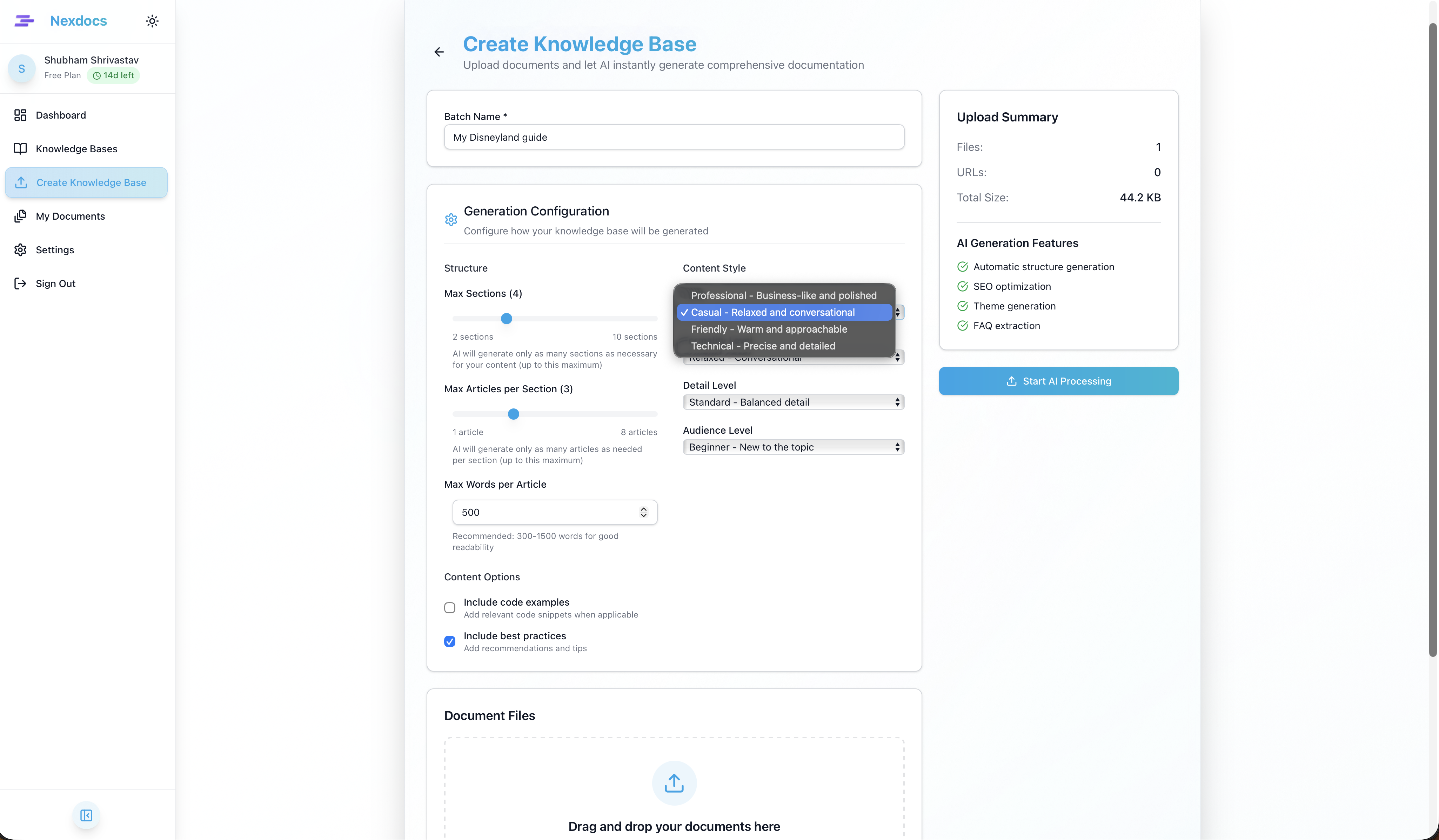 NexDocs preview