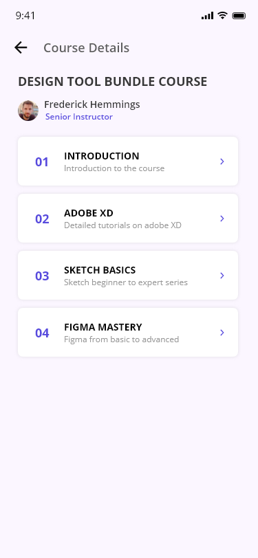 course dashboard