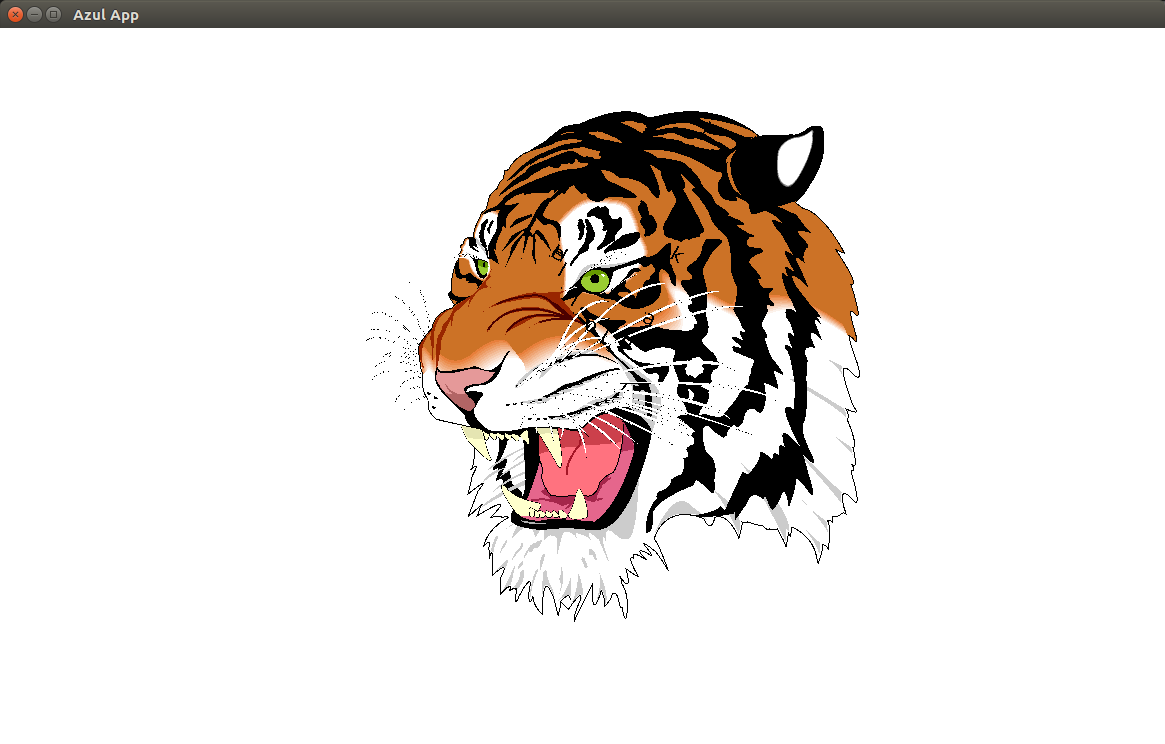 Azul SVG Tiger drawing