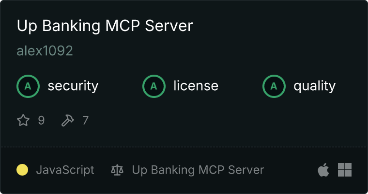 Up Banking Server MCP server
