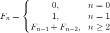 Recurrent formula for Fibonacci numbers