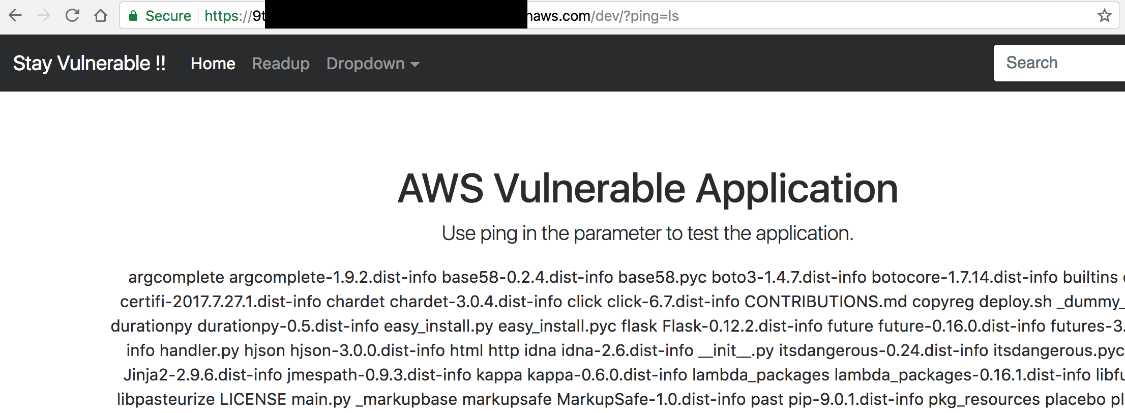 AWS Vulnerable Lambda