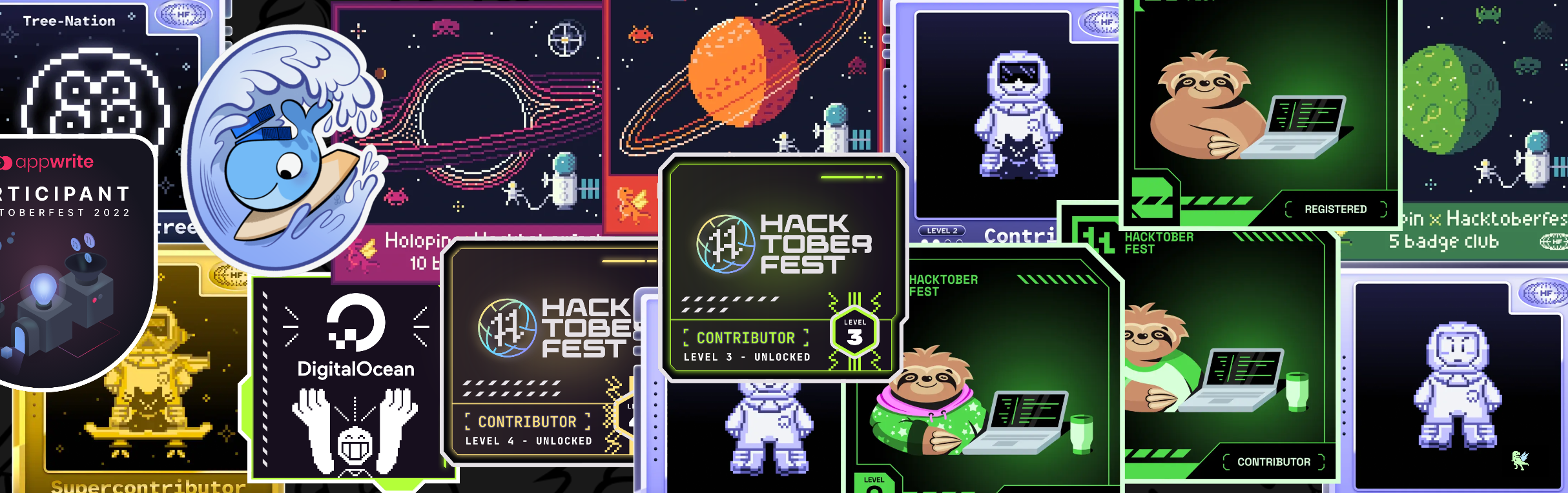 An image of @wyrihaximus's Holopin badges, which is a link to view their full Holopin profile