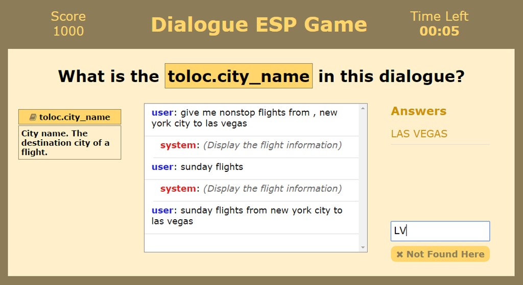 Dialogue ESP Game Interface