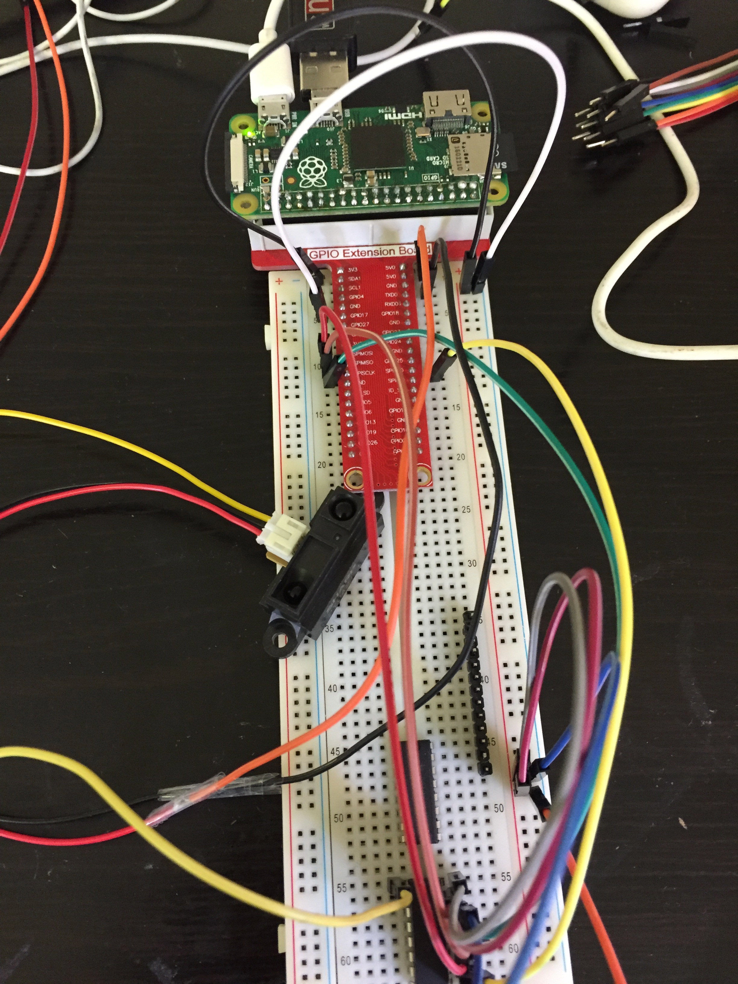 Raspberry Pi Zero on a breadboard