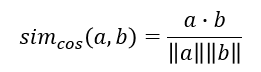 Equation for cosine similarity