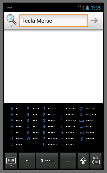 Morse input design