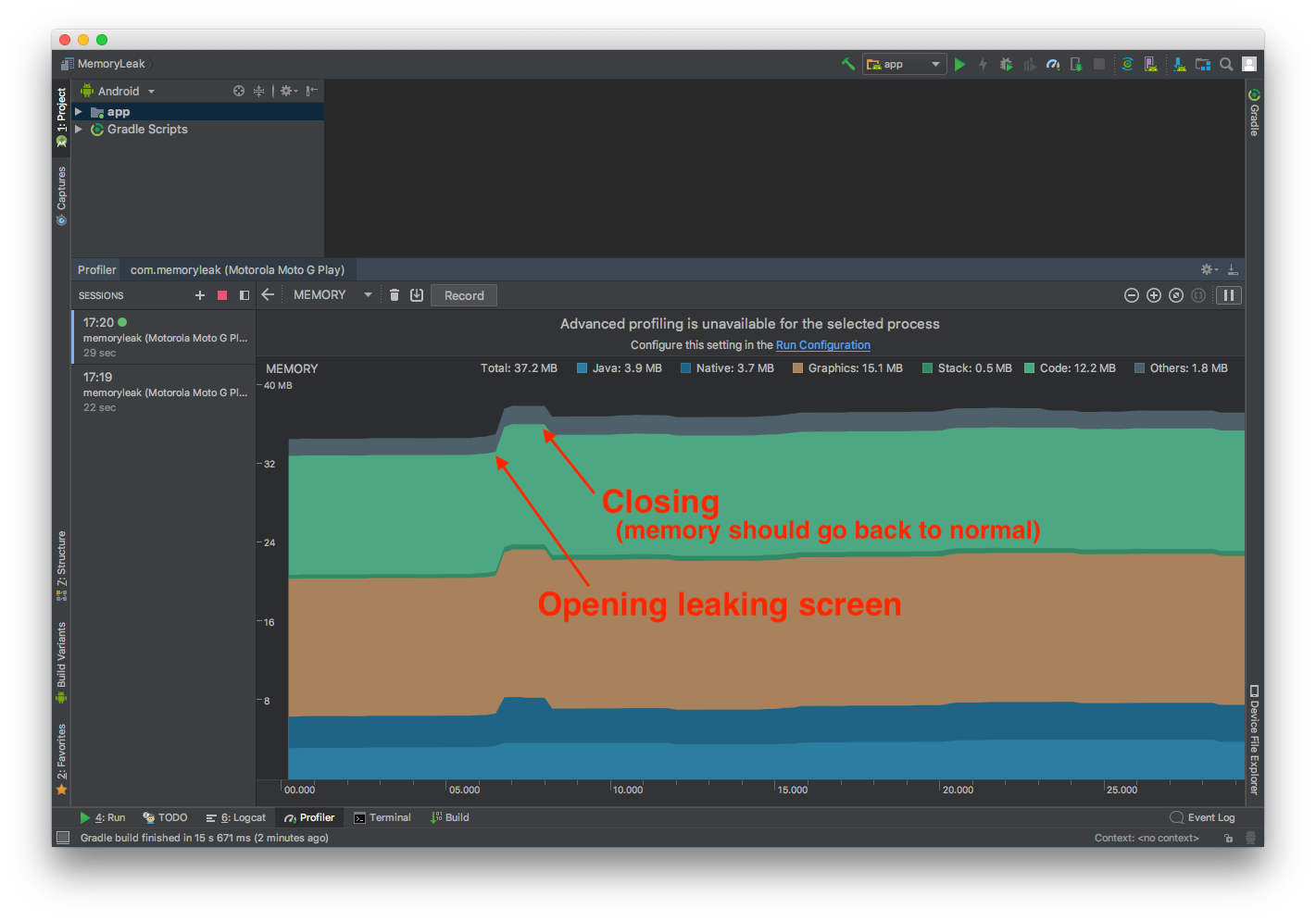 Android Studio Profiler