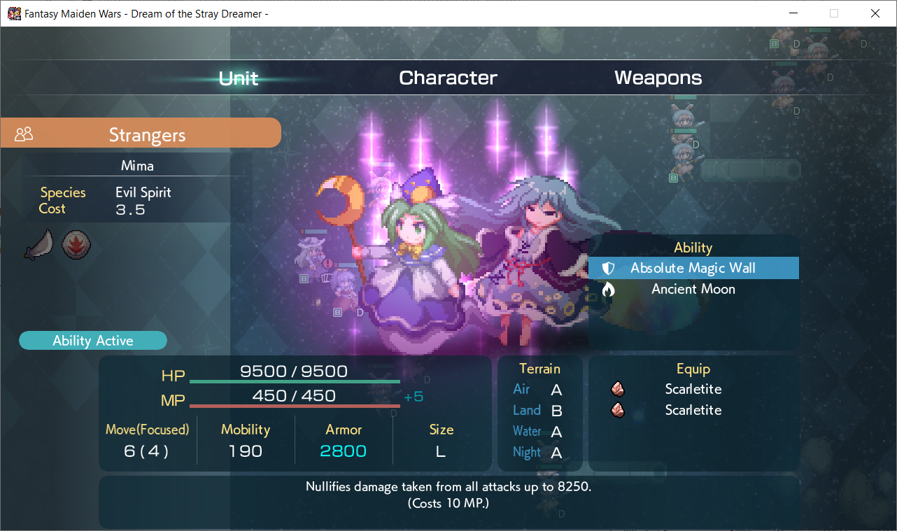 Mima Unit Skills