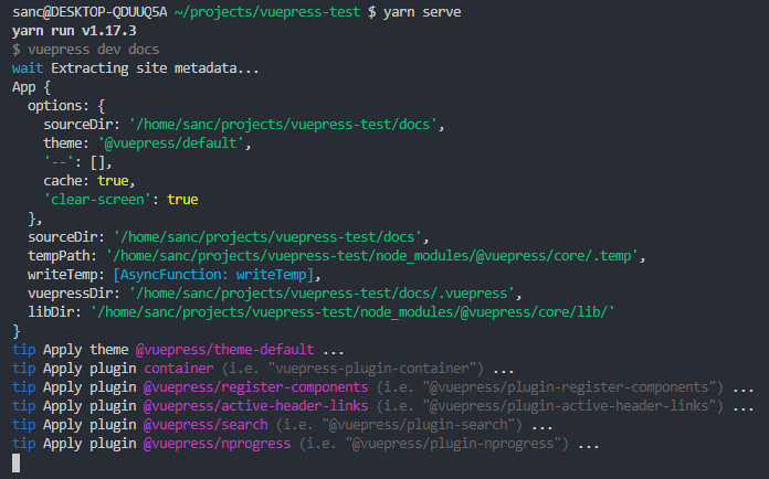 context variable console output