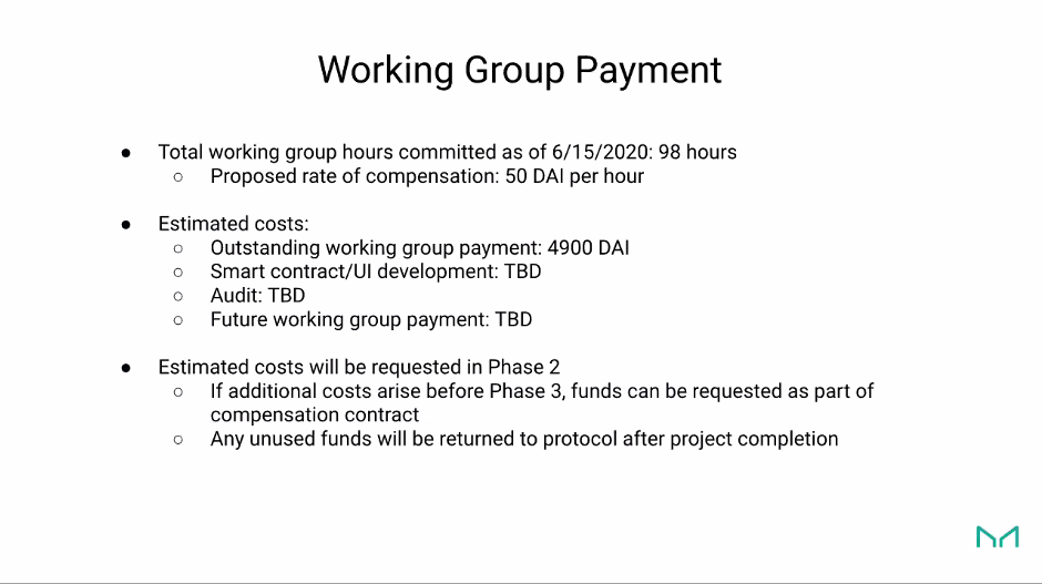 Working Group Payment