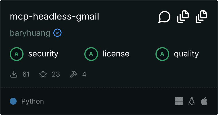 Headless Gmail Server MCP server