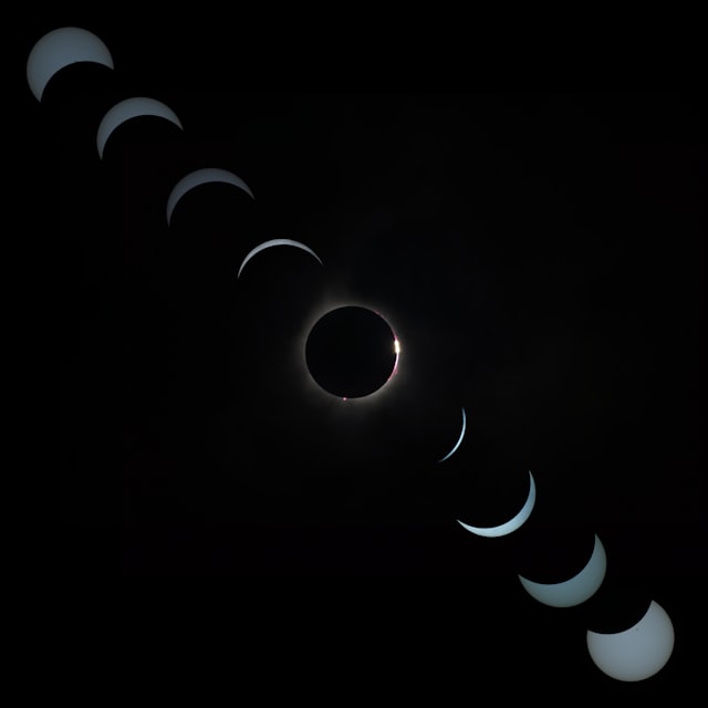 Captured Phases of Solar Eclipse