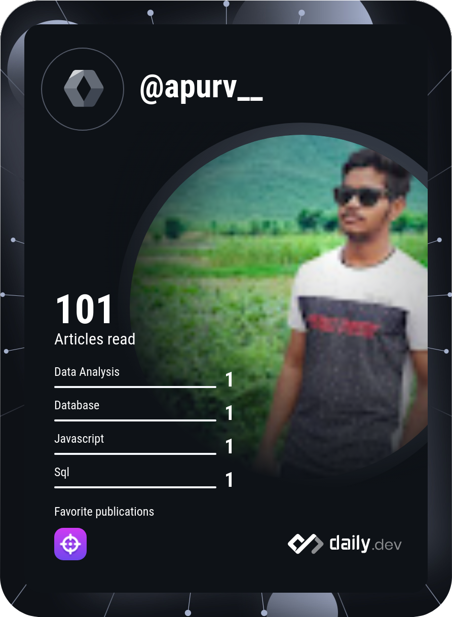 Apurv gupta's Dev Card