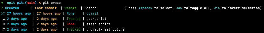 ngit erase