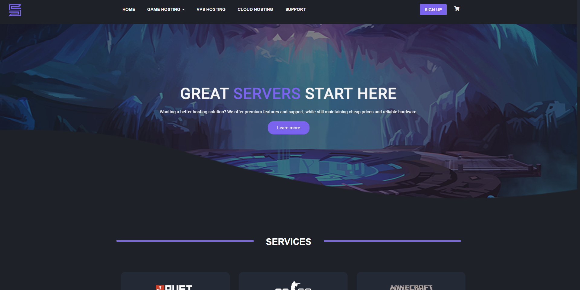 GitHub - dajnox/gamehosting-template: Game Hosting template with home ...