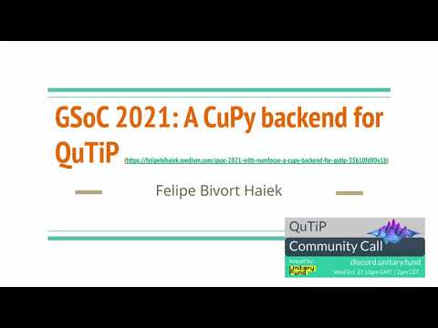 A CuPy Backend for QuTiP