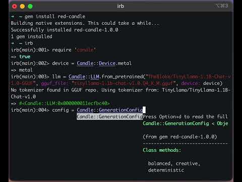red-candle quickstart