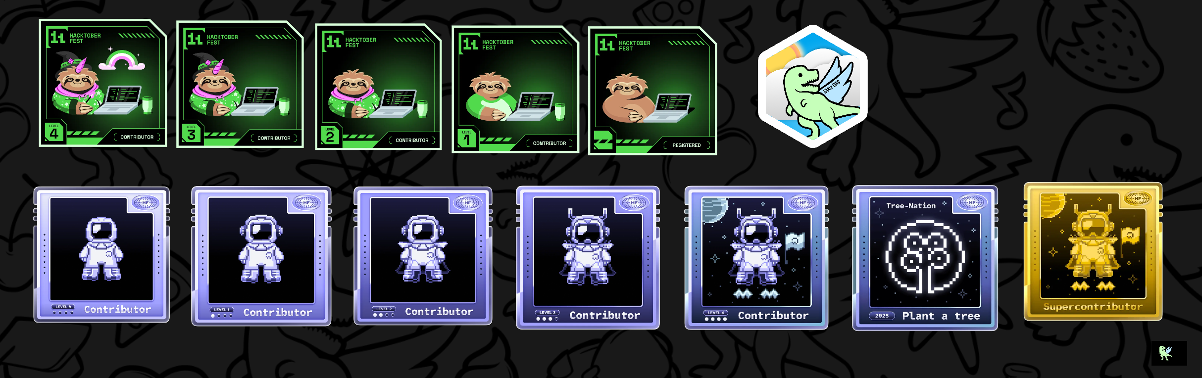 An image of @ayushi40804's Holopin badges, which is a link to view their full Holopin profile