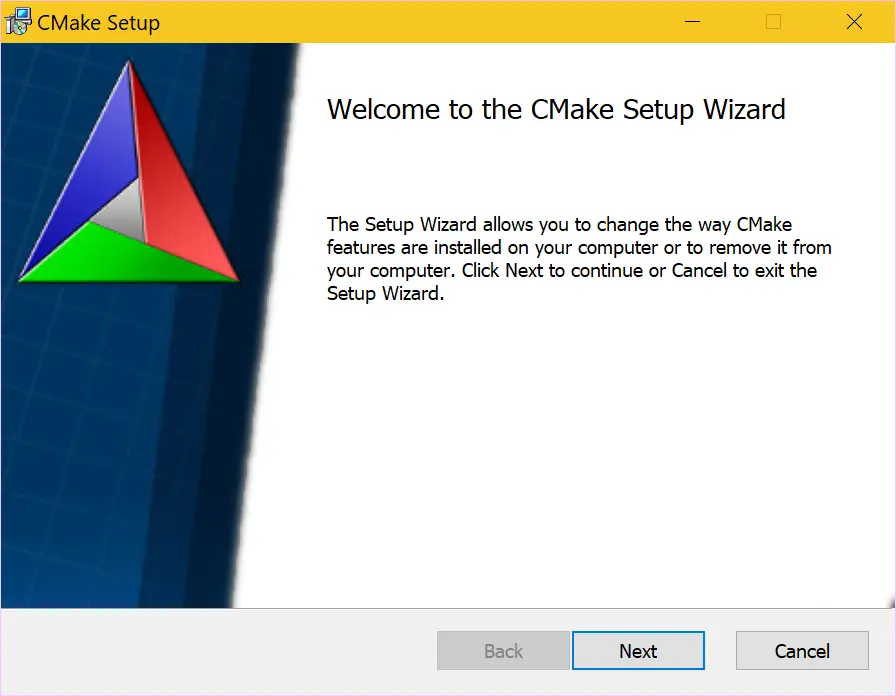 CMake installer on Windows