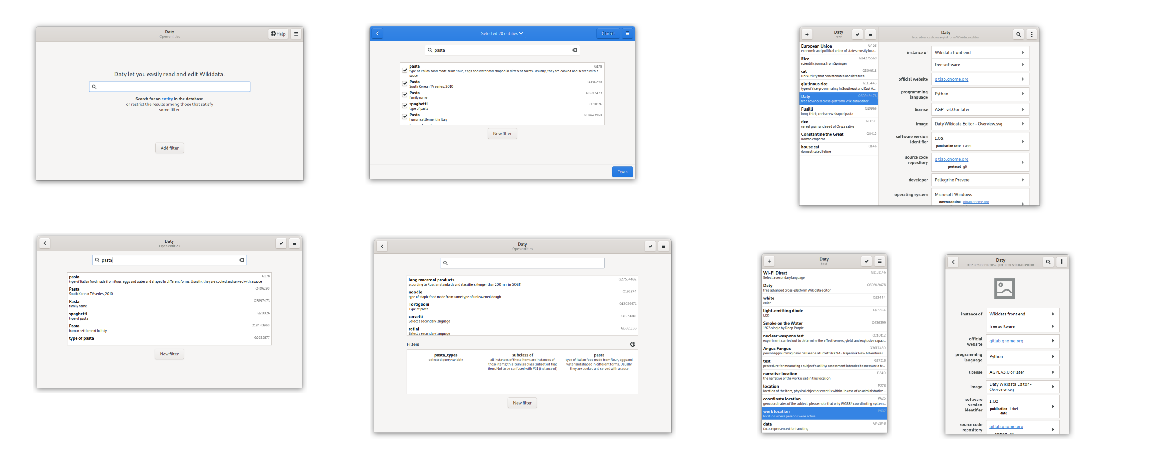 Daty overview