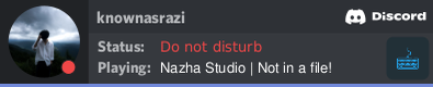 Live Discord status for Razi