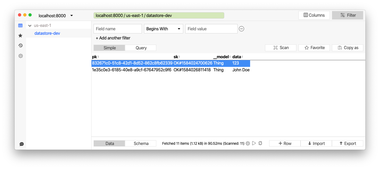 Dynobase Interface