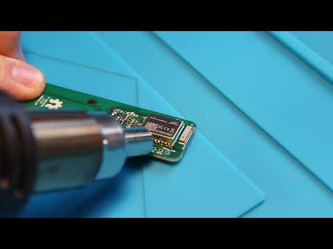 Video of soldering the RF module with a hot air station