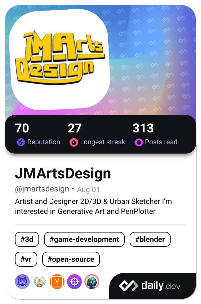 JMArtsDesign's Dev Card