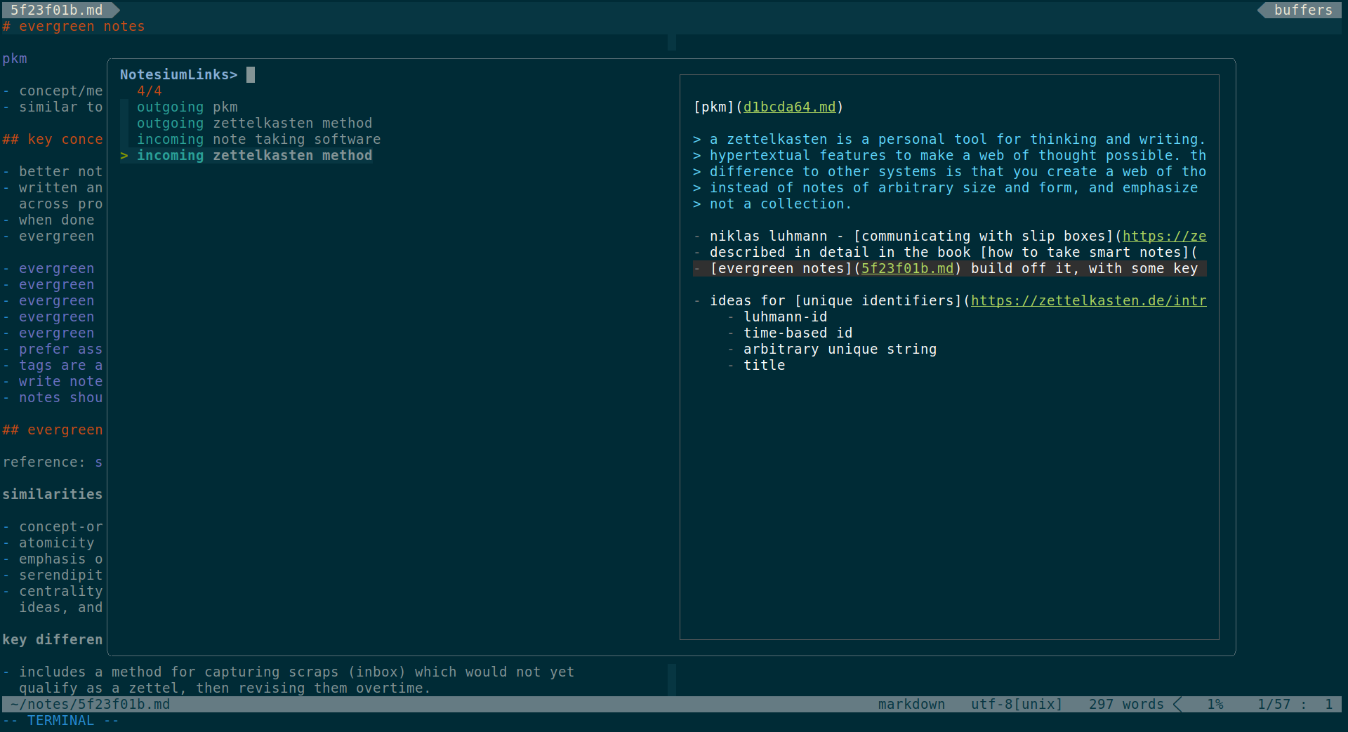 image: vim links related