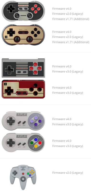 8bitdo controllers firmware