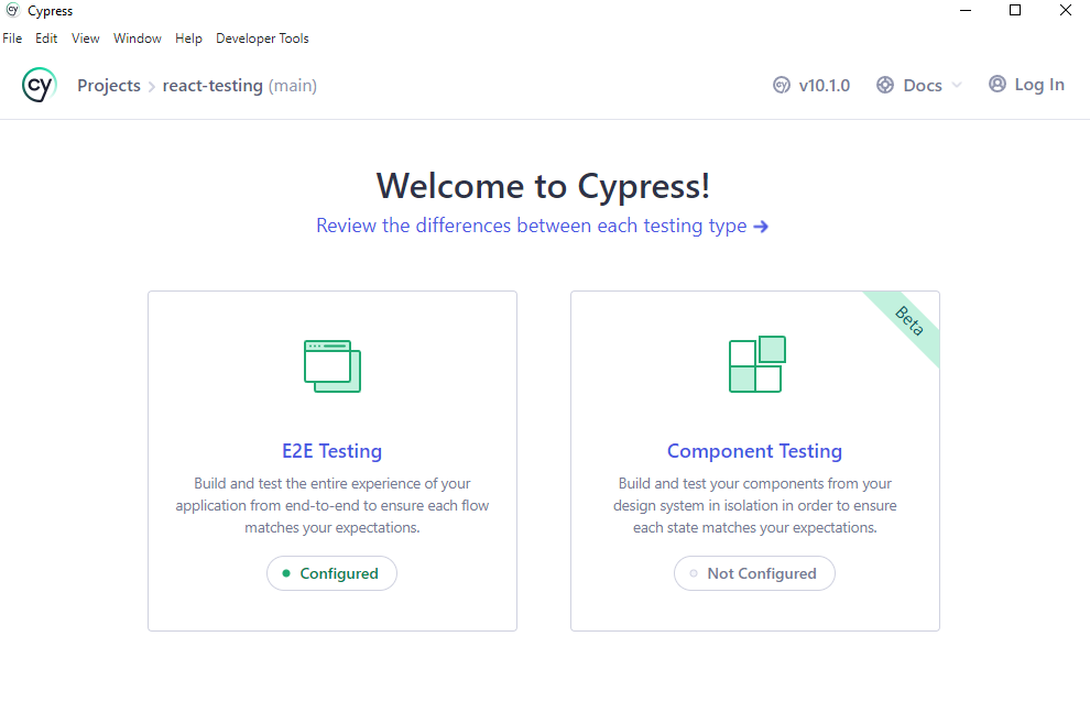 new Cypress screen