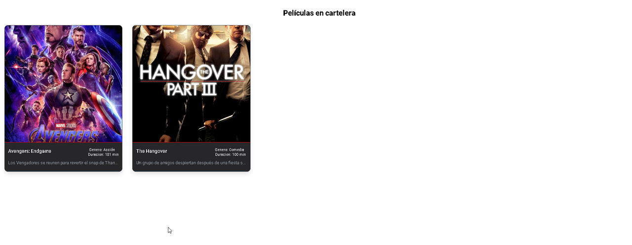 Pagina de reservar de tickets de peliculas Frontend