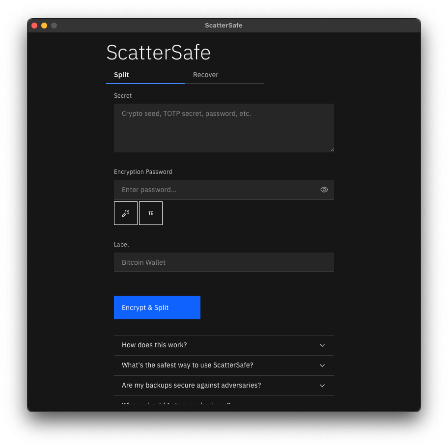 ScatterSafe Split Dark