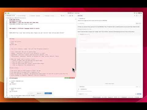 Demo of Rime MCP in Cursor