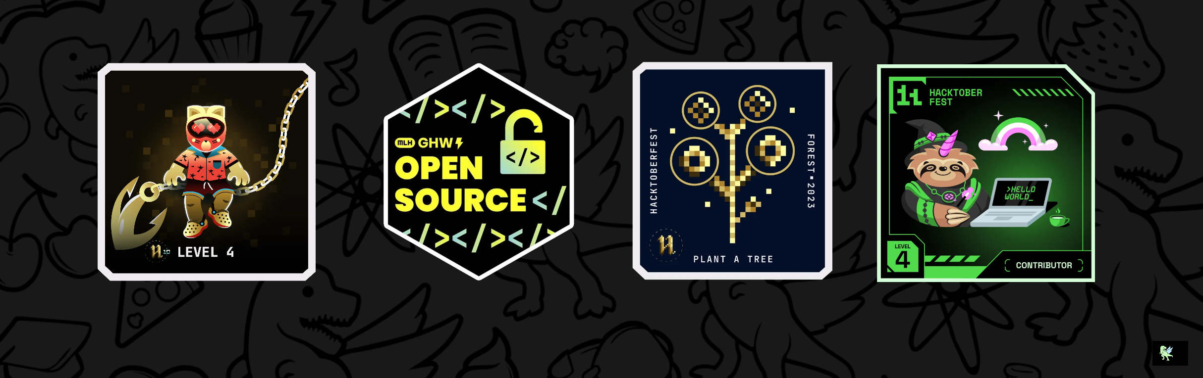 An image of @abhiramj's Holopin badges, which is a link to view their full Holopin profile