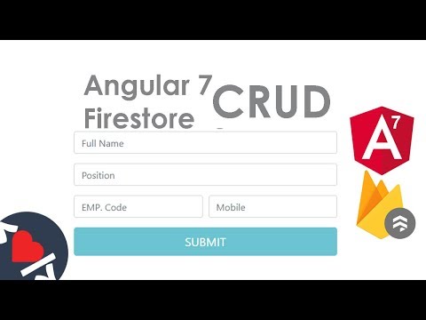 Video Tutorial for Angular 7 CRUD with Firestore