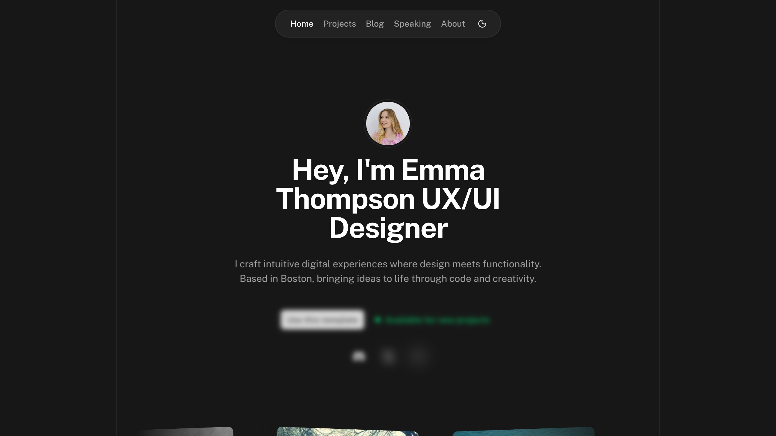 Nuxt Portfolio Template