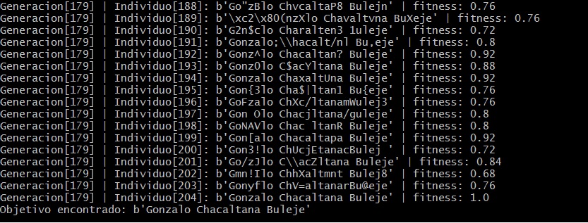 Resultado de ejecución