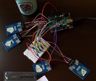 arduino wired to rfid readers