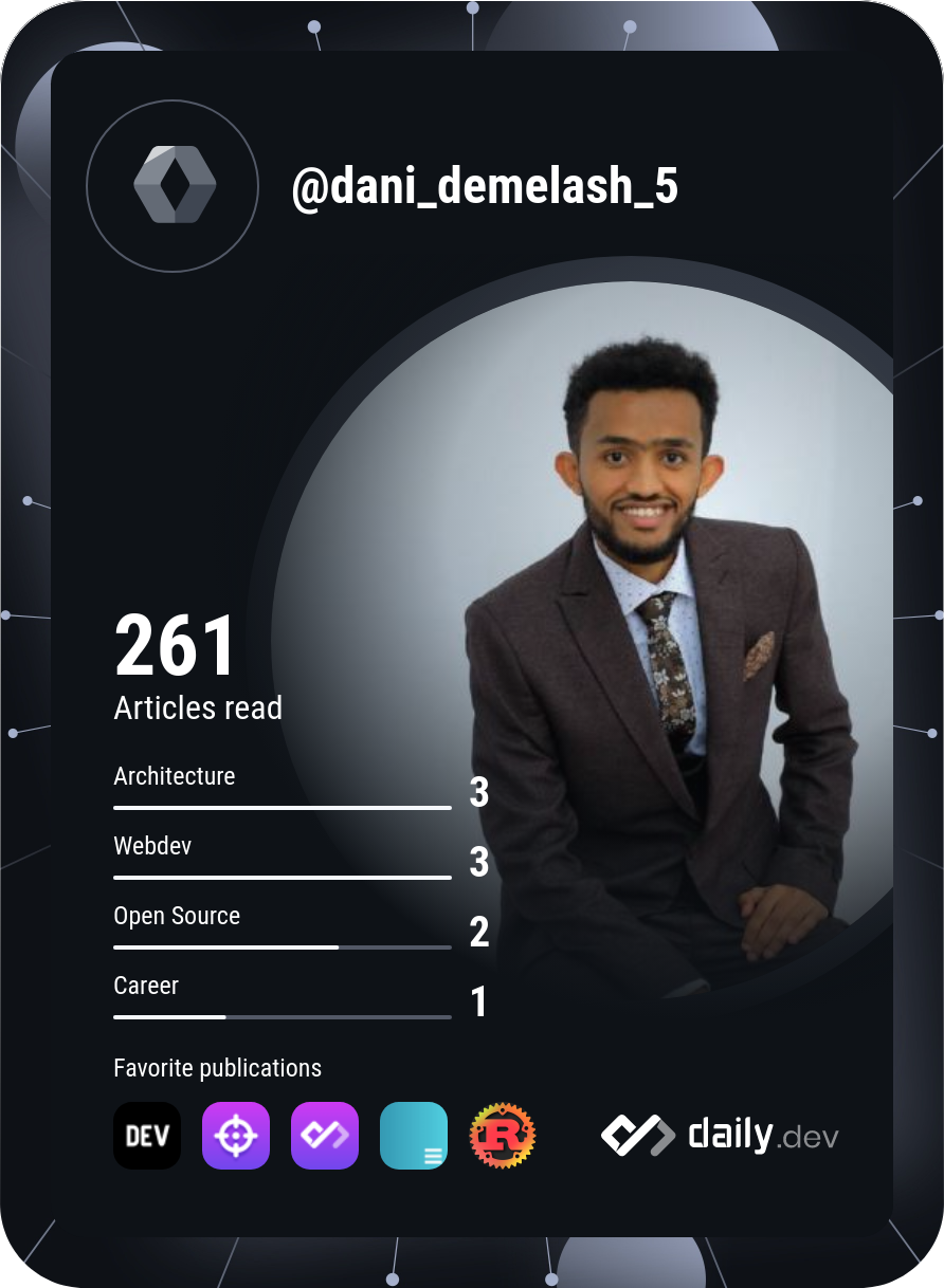 DANIEL DEMELASH's Dev Card