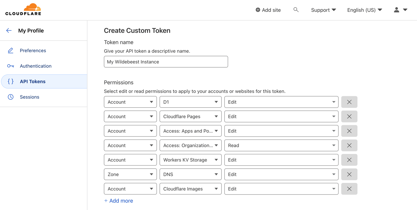 token permissions