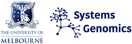 University of Melbourne and Centre for Systems Genomics logos