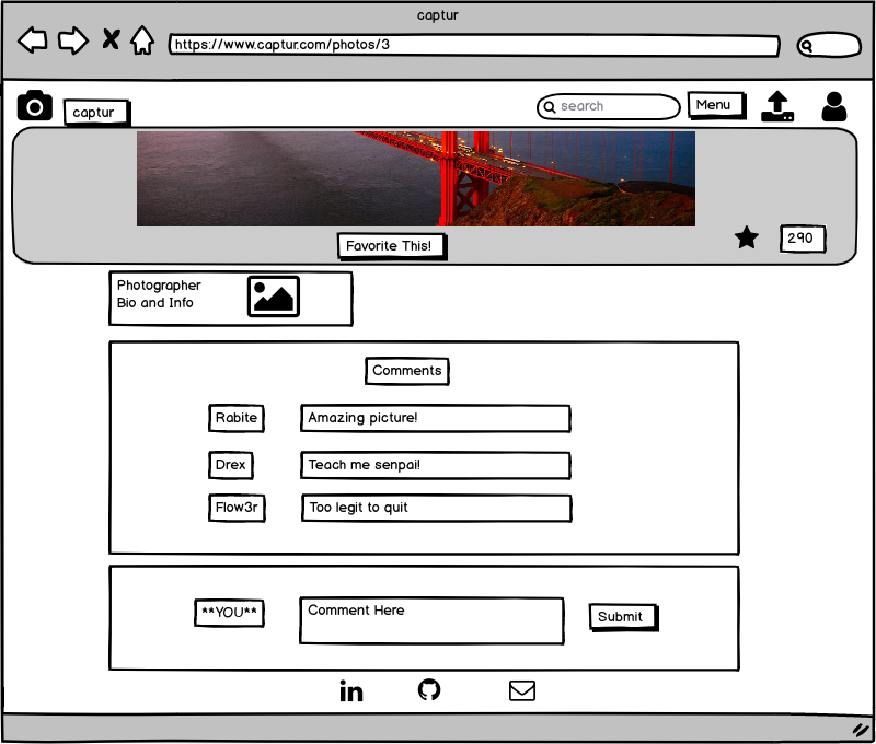 CommentShowContainer Page