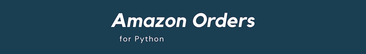 amazon-orders - a python library