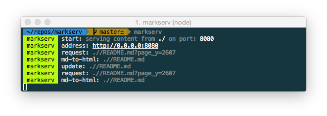 markserv CLI being chatty