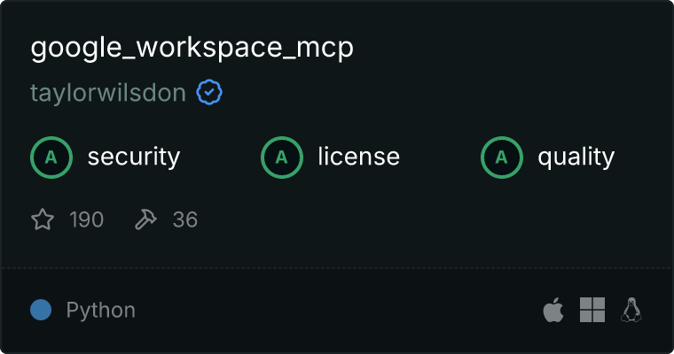 Google Workspace Server MCP server