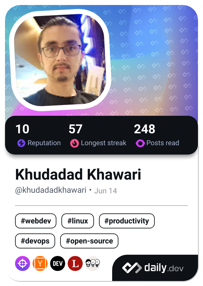 Khudadad Khawari's Dev Card