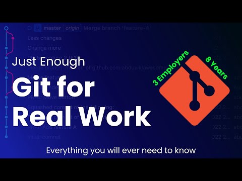 Just Enough git tutorial youtube thumbnail