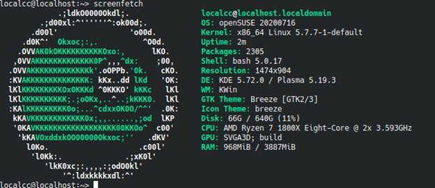 OpenSUSE Screenfetch